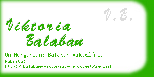 viktoria balaban business card